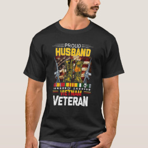 Proud Husband Of A Vietnam Veteran Vietnam War Ve T-Shirt