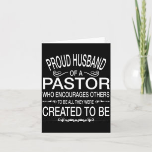 Proud Husband Pastor Christian For Graphic Art Card