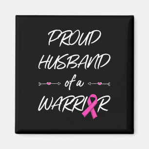 Proud Husbynd Of A Warrior Breast Cancer Awareness Magnet