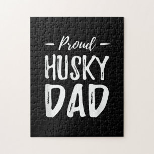 Proud Husky Dog Dad Funny Dog Lover Gift Idea Jigsaw Puzzle
