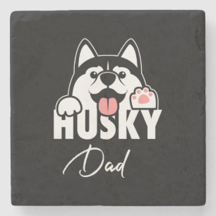 Proud Husky Siberian Dad Stone Coaster