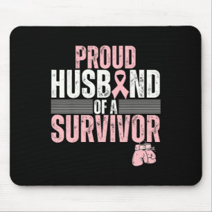 Proud Husnd Of Survivor Breast Cancer Survivor Awa Mouse Pad