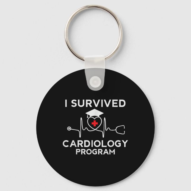 Proud I Survived Cardiology Program Nurse Doctor G Key Ring (Front)