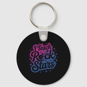 Proud I Teach Rock Stars Teacher Bynd Camp Choir I Key Ring