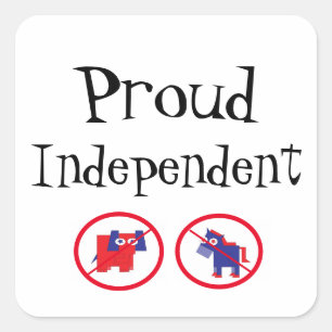 Proud Independent Square Sticker