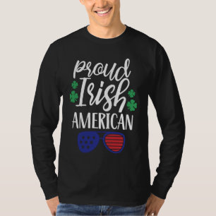 Proud Irish American Ireland Roots Family Us Usa A T-Shirt