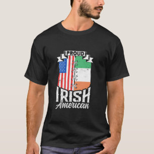 Proud Irish American Ireland Roots Family Us Usa A T-Shirt