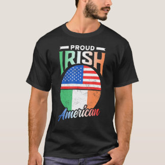 Proud Irish American Roots Ireland Family Us Usa A T-Shirt