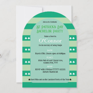Proud & Irish St Patrick LGBTQ+ Bachelor Party Invitation