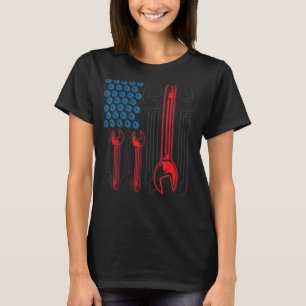 Proud Ironworker American Flag Ironwork T-Shirt
