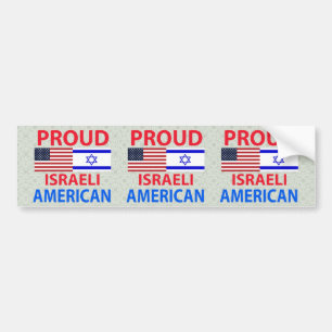 Proud Israeli American Bumper Sticker