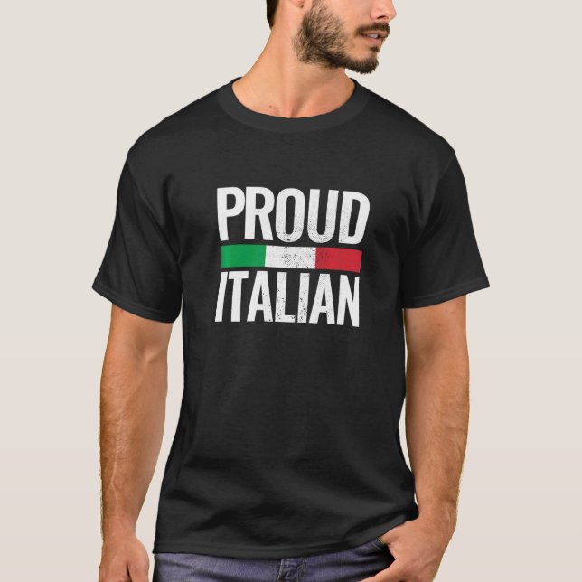Proud Italian Italia Vintage Italy Flag T-Shirt (Front)