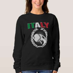 Proud Italy Table Tennis  Italian Ping Pong Suppor Sweatshirt