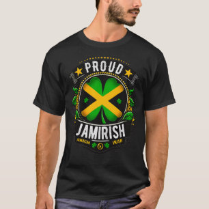 Proud Jamirish Saint Patricks Day Jamaican Irish T-Shirt