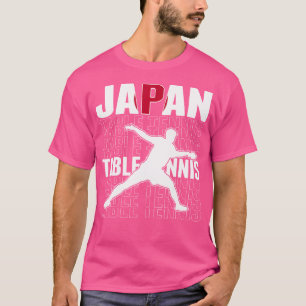 Proud Japan Table Tennis Fans Jersey Japanese Flag T-Shirt