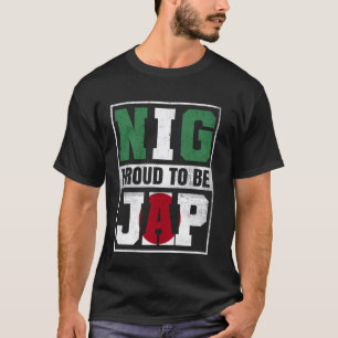 Proud Japanese Nigerian Mix Japan and Nigeria Heri T-Shirt