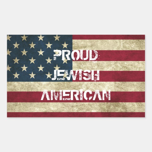 Proud Jewish American Sticker (Front)