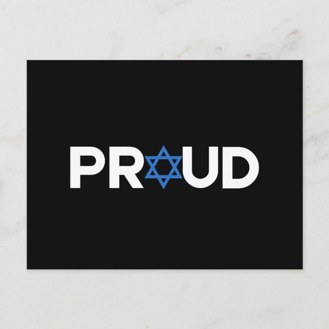 Proud Jewish Hebrew Holiday Proud Jew Religious  Postcard (Front)