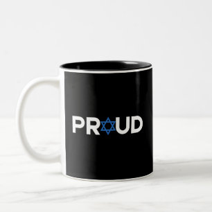 Proud Jewish Hebrew Holiday Proud Jew Religious Two-Tone Coffee Mug