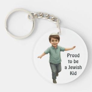 Proud Jewish Kid - Cute & Soft Watercolor Key Ring