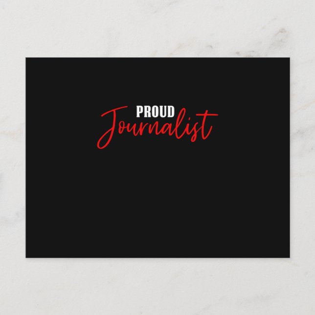 Proud Journalist Journalism Journalists Writer Gif Postcard (Front)
