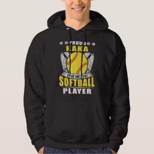 Proud Kaka Of An Awesome Softball Player Softball Hoodie