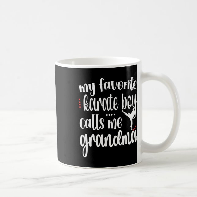 Proud Karate Grandma Karate Grandmother  Coffee Mug (Right)