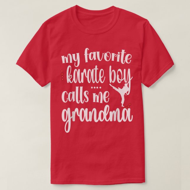 Proud Karate Grandma Karate Grandmother T-Shirt (Design Front)