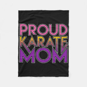 Proud Karate Mum Martial Arts Gift Fleece Blanket
