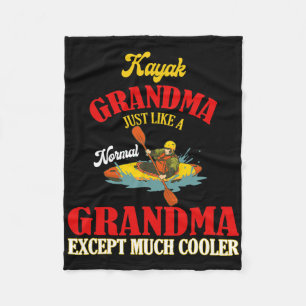 Proud Kayak Grandma Cool Best Friend Funny Definit Fleece Blanket
