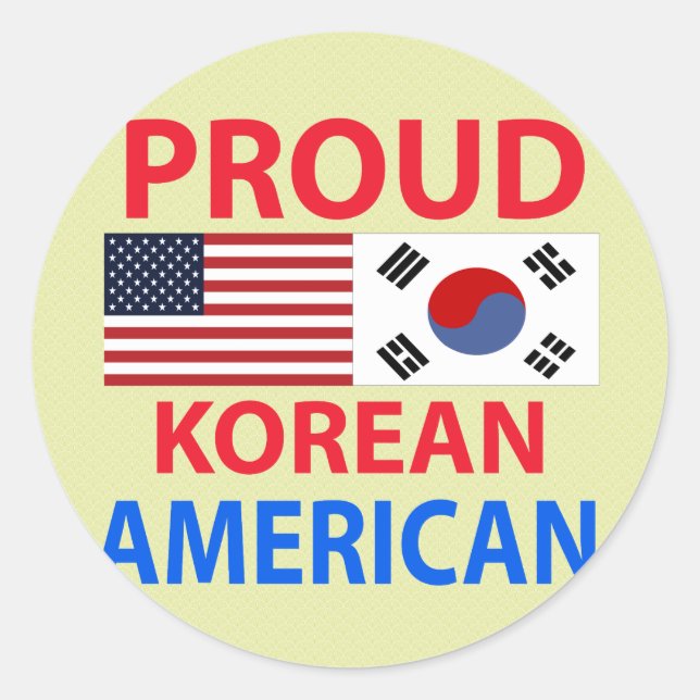 Proud Korean American Classic Round Sticker (Front)