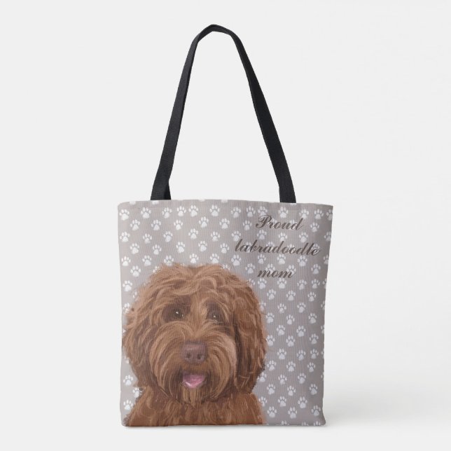 Proud Labradoodle mum <3 Tote Bag (Back)