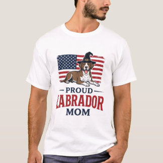 Proud Labrador Mum Patriotic Dog Halloween Shirt D