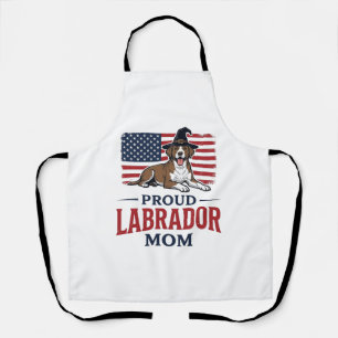 Proud Labrador Mum Patriotic Dog Halloween Shirt D Apron