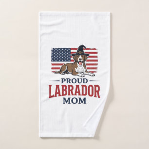 Proud Labrador Mum Patriotic Dog Halloween Shirt D Hand Towel