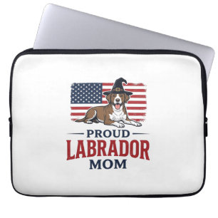 Proud Labrador Mum Patriotic Dog Halloween Shirt D Laptop Sleeve
