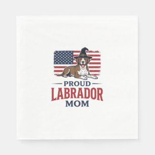 Proud Labrador Mum Patriotic Dog Halloween Shirt D Napkin