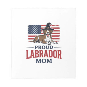 Proud Labrador Mum Patriotic Dog Halloween Shirt D Notepad