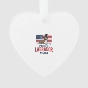 Proud Labrador Mum Patriotic Dog Halloween Shirt D Ornament