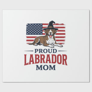 Proud Labrador Mum Patriotic Dog Halloween Shirt D Wrapping Paper