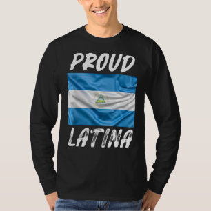 Proud Latina Hispanic Heritage Month Nicaragua fla T-Shirt