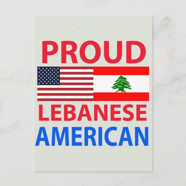 Proud Lebanese American Postcard (Front)