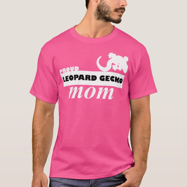 Proud Leopard Gecko Mum Reptile T-Shirt (Front)