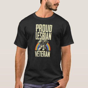 Proud Lesbian Veteran Pride Month Veterans Day Sol T-Shirt
