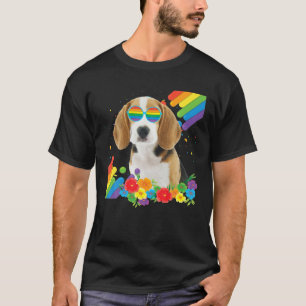 Proud LGBT Gay Dog Pride Flag Rainbow LGBTQ T-Shirt