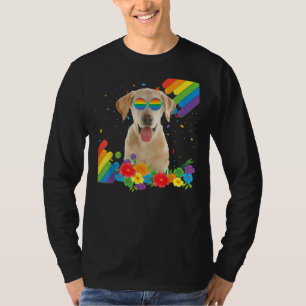 Proud Lgbt Gay Labrador Retriever Dog Pride Flag R T-Shirt