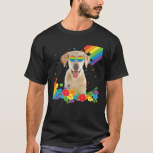 Proud LGBT Gay Labrador Retriever Dog Pride Flag T-Shirt