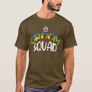 Proud LGBT Pride Month Groom Squad Couples Wedding T-Shirt