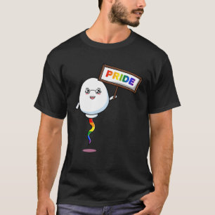 Proud LGBT Queer Cute pride shield hold by Rainbow T-Shirt