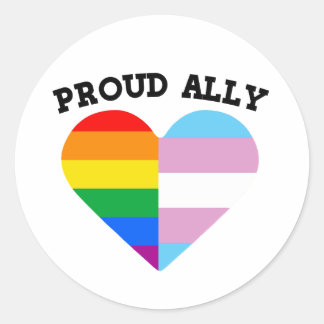 Proud LGBTQ Ally Classic Round Sticker